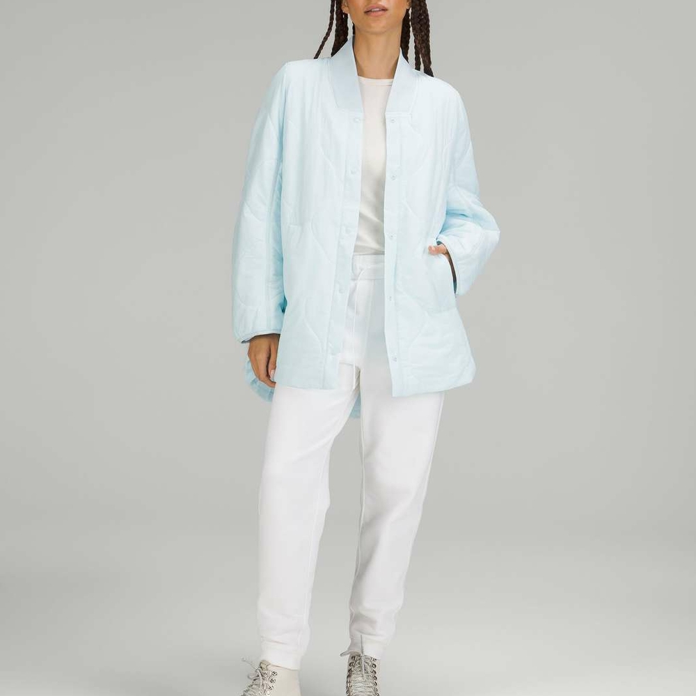 Light Blue Women's Quilted Jacket